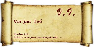 Varjas Ivó névjegykártya